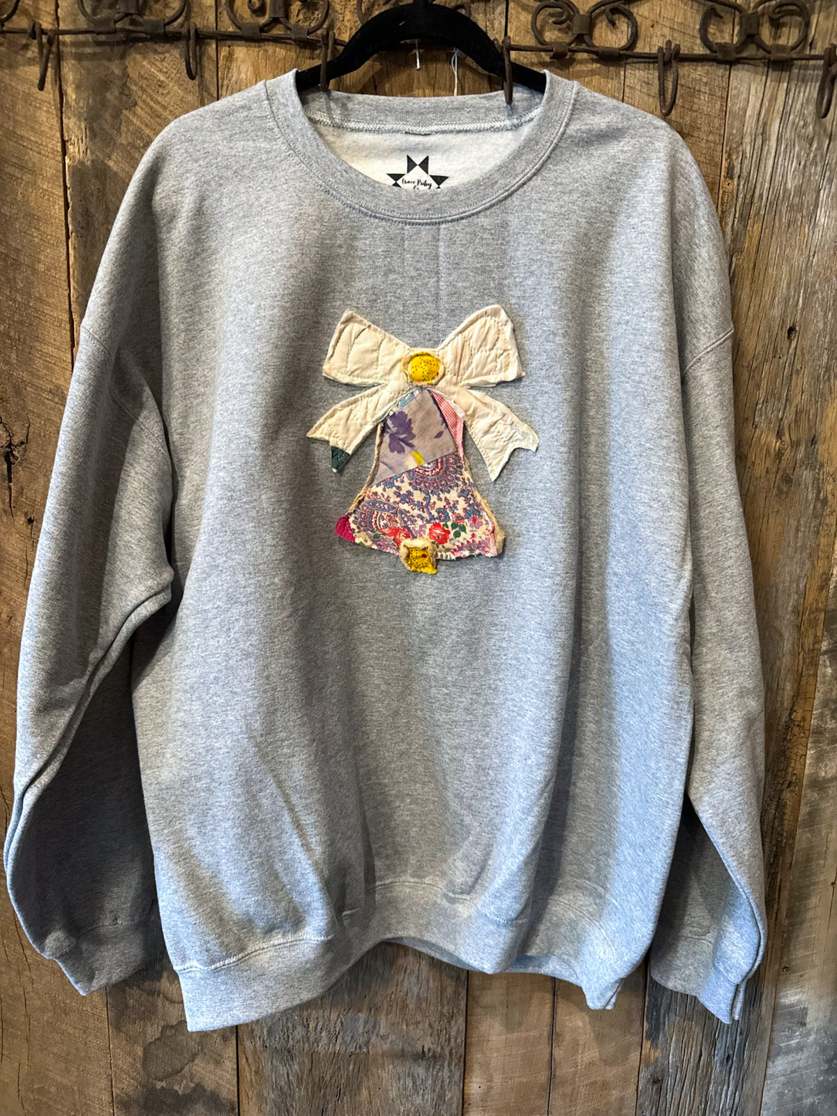 Oversized Silver Bell Sweatshirt (Grey)