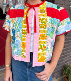 Short Sleeve Floral Jacket